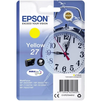 Afbeelding van Epson 27 (C13T27044012) Inktcartridge Geel