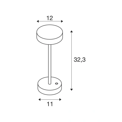 Afbeelding van SLV LED oplaadbare lamp Vinolina, roest, CCT, aluminium, hoogte 32,3 cm