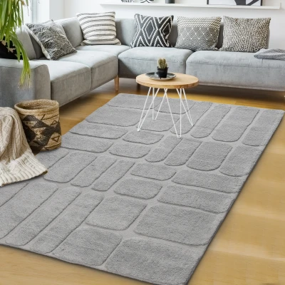 Afbeelding van Vloerkleed Japandi Bermuda 100% Wol Laagpolig Tapijt Grijs 190x290 cm Rechthoek Tapijtenloods