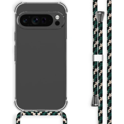 Afbeelding van iMoshion Hoesje Geschikt voor Google Pixel 9 Pro XL met koord Backcover Groen