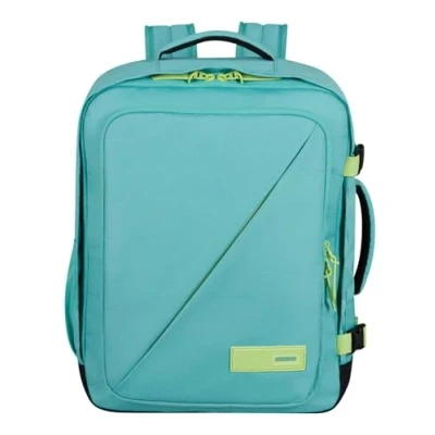 Image de American Tourister Take2Cabin sac de cabine Ryanair/Wizz Air/Vueling 40 x 30 20 cm, 26,5 L, 0,60 kg, bagage à main, dos d&#039;avion MS, turquoise/vert (Dusty Turquoise/Lime)