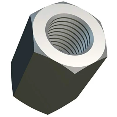 Afbeelding van M16 zeshoekige koppelingsmoeren (48 mm 24 mm) binnendraad verzinkt staal lange moer connectoren (2 stuks) hoogte 48