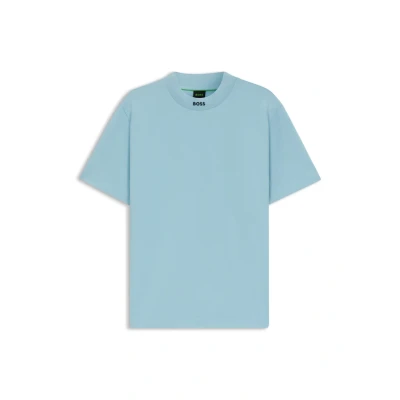 Afbeelding van BOSS TEE Collar ZONE Tshirt basic, Heren, Maat: Large, Light/pastel blue