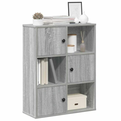 Afbeelding van vidaXL Boekenkast 60x24x76,5 cm bewerkt hout grijs sonoma eikenkleurig