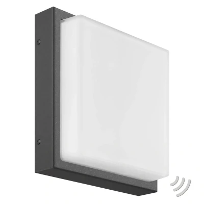 Afbeelding van Hoekige LED buiten wandlamp Ernest in grafiet