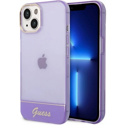 Afbeelding van Guess Translucent Back Case Apple iPhone 14 Plus (6.7&quot;) Paars