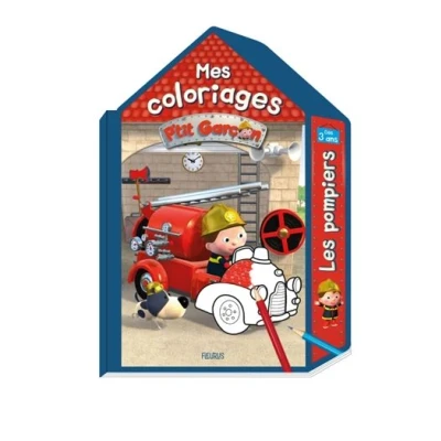 Image de Mes coloriages P tit Garçon Les pompiers