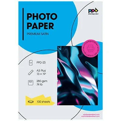Afbeelding van PPD 100 x A3+ fotopapier Super Premium Satijn Parel, Inkjet, 280 g, Professionele Kwaliteit vellen, 23