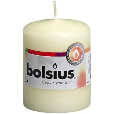 Afbeelding van Bolsius 10 stuks stompkaarsen, glad, ivoor, 8 cm, decoratief, brandlengte: 17 uur, ongeparfumeerd