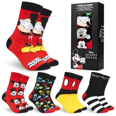 Afbeelding van Disney Sokken, Herensokken, Zwart/Rood