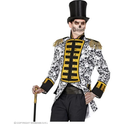 Afbeelding van Widmann Heks &amp; Spider Lady Voodoo Duistere Religie Kostuum Graaf Skull Van Dodenstijn Man Zwart / Wit XXL Halloween Verkleedkleding