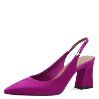Afbeelding van Tamaris Sling Klassieke pumps, Dames, Maat: 37, Dark pink Leer