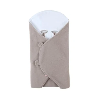 Image de NOUKIE’S Couverture de promenade bébé Sherpa Taupe Cocon douceur pour l’extérieur Compatible sièges auto et poussettes 75 x 100 cm