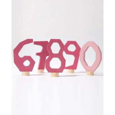 Afbeelding van Grimm&#039;s Steker cijfers 6 t/m 9 en 0 roze
