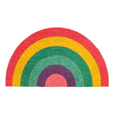Image de Fisura Paillasson déco en fibres de coco 70 x 40 cm Arc Ciel