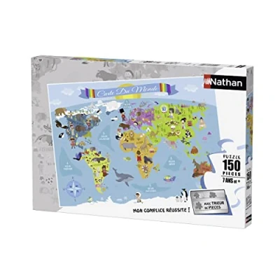 Image de Puzzle 150p Carte du monde Nathan
