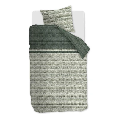 Afbeelding van Beddinghouse Lorena dekbedovertrek Eenpersoons 140x200/220 Grijsgroen