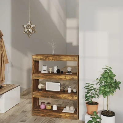 Afbeelding van Boekenkast/kamerscherm 80x30x103 cm bewerkt hout sonoma eiken
