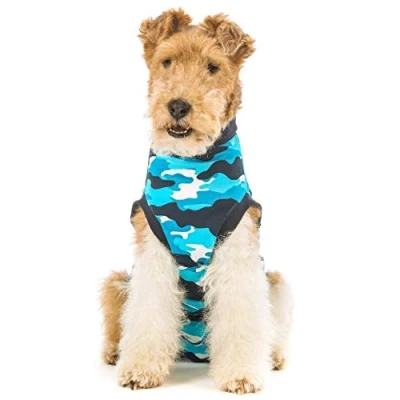Afbeelding van Suitical Recovery Suit Hond: Maat M+ Blauw camouflage