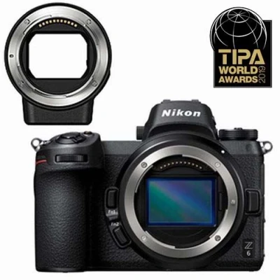 Image de Hybride Nikon Z6 Boîtier Nu Noir + Bague d&#039;adaptation pour objectifs Nikkor F