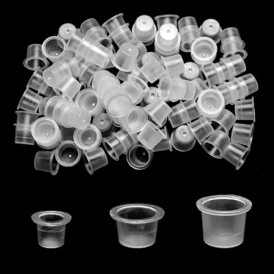Afbeelding van ATOMUS 300 stuks Tattoo Ink Cups Mixed Small Medium Large Size Disposable Pigment Caps Houder Container Supplies (300 Mix)