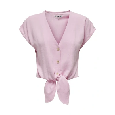 Afbeelding van ONLY ONLSIESTA SS KNOT LIN BL SHIRT PNT NOOS Dames Blouse Pirouette