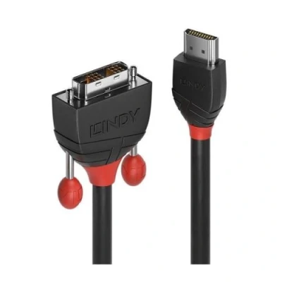Afbeelding van LINDY 36271 HDMI kabel / DVI Adapterkabel A stekker, D 18+1 polige stekker 1.00 m Zwart