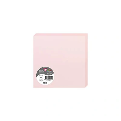 Image de Paquet de 25 cartes pliées Pollen 160x160mm Rose 210g