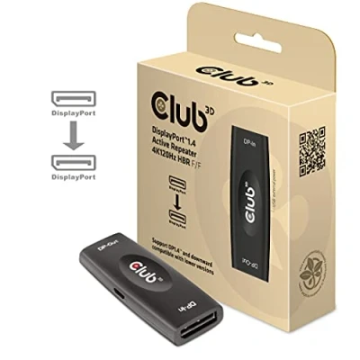 Afbeelding van club3D CAC 1007 DisplayPort Adapter [1x bus 1x bus] Zwart
