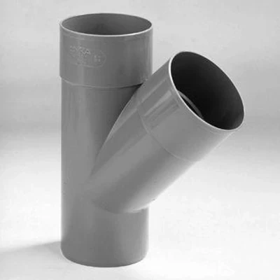 Afbeelding van Dyka T stuk 2x mof 1x spie 45 PVC grijs keurmerk BRL2012 100mm