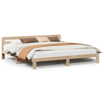 Image de vidaXL Cadre de lit sans matelas 180x200 cm bois massif pin