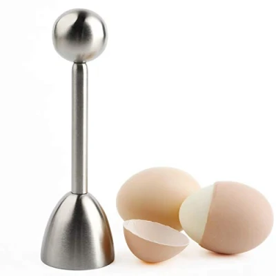 Afbeelding van Zachte Hard Gekookte Ei Cracker Topper Roestvrij staal Shell Separator Remover Eieren Cutter