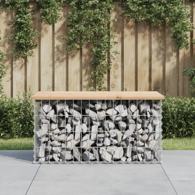 Afbeelding van Tuinbank Schanskorfontwerp 83x44x42 cm massief grenenhout