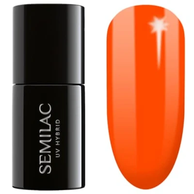 Afbeelding van Semilac UV nagellak Hybrid 446 Yolo Orange 7 ml Neon Collectie