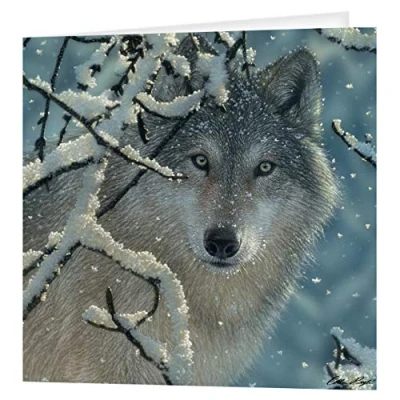 Afbeelding van 3D LiveLife Wenskaart Gebroken stilte van Deluxebase. Kleurrijke kaart de wolf voor alle gelegenheden en leeftijden