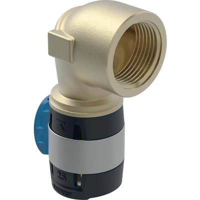 Afbeelding van Geberit FlowFit perskoppeling 90 graden overgangsbocht 20 x 1/2 pers