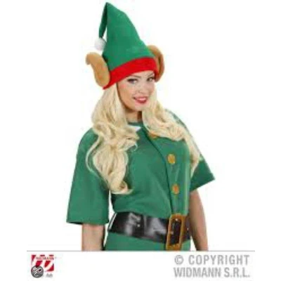 Afbeelding van Widmann 5374E kerstman elf hoed, elf, hoofdtooi, accessoire, carnaval, themafeest