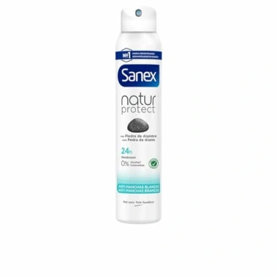 Afbeelding van Sanex Natur Protect Deodorantspray, 24 uur bescherming, met liefdessteen, 0% alcohol, zonder allergenen en kleurstoffen, anti witte vlekken, 6 stuks
