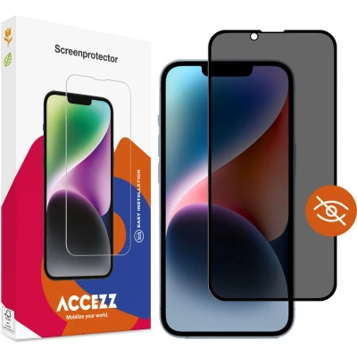 Afbeelding van Accezz Screenprotector Geschikt voor iPhone 14 / 13 Pro Gehard glas Privacy