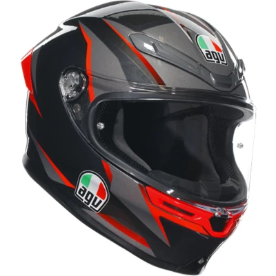 Afbeelding van Agv K6 S E2206 Mplk Slashcut Black Grey Red 014 2XL Maat Helm