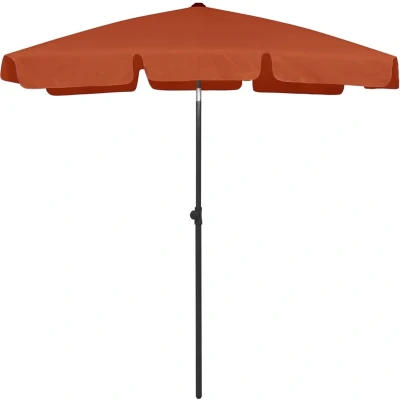 Afbeelding van vidaXL Parasol de Plage Abri Soleil Jardin Patio Terrasse Extérieur Anti UV décoloration Terre Cuite 180x120 cm