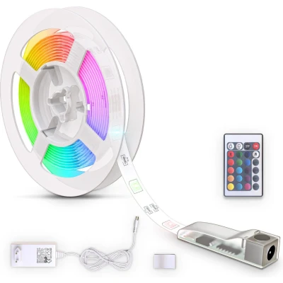 Afbeelding van B.K.Licht LED Strip 3 meter met Siliconen coating RGB incl. afstandsbediening kleurverandering zelfklevend