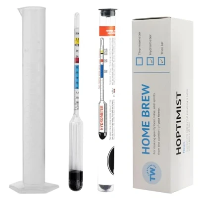Afbeelding van Zelfgemaakte brouwdichtheidsmeter met 100 mm testmonsterpot inbegrepen brouwapparatuur voor het maken van wijn en bier testkit zelf brouwen
