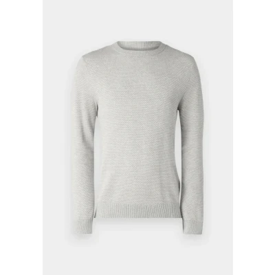 Afbeelding van Jack &amp; Jones Jjeglobe KNIT CREW NECK Trui, Heren, Maat: Large, Light grey melange