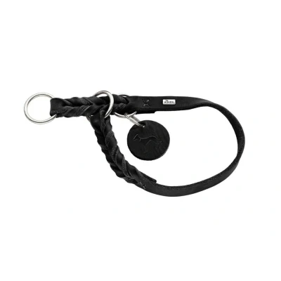Afbeelding van HUNTER SOLID EDUCATION Hondenhalsband, zacht leer, zwart, 55 (M L)