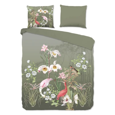 Afbeelding van Dekbedovertrek Katoen Lesli Natuur &amp; Bloemen Dieren 200x200 Cm Good Morning Dekbed Discounter.nl
