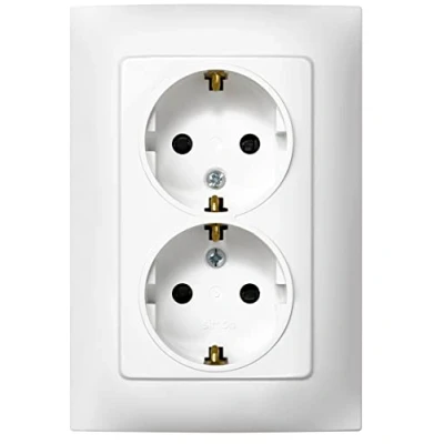 Afbeelding van Plug in basis Simon 2p+t Plastic 230 V 16 A Dubbel