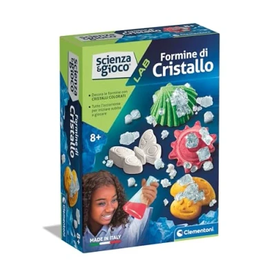 Afbeelding van Clementoni Lab Formine set, laboratorium kristallen, experimenten wetenschap, geologie, mineralogie, wetenschappelijk spel, 8 jaar, in Italiaans, gemaakt Italië, meerkleurig, 19231