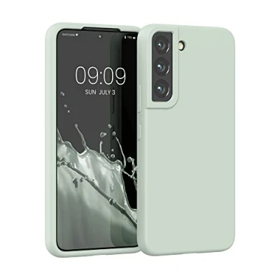 Afbeelding van kwmobile telefoonhoesje geschikt voor Samsung Galaxy S22 Hoesje met siliconen coating Smartphone case in cool mint