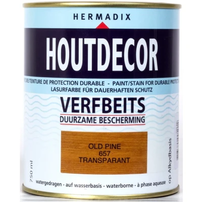 Afbeelding van Hermadix Houtdecor Transparant 657 Old Pine 0,75 liter Tuinbeits